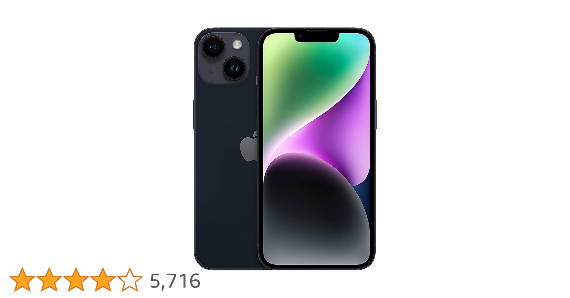 Apple iPhone 14, 256GB, (Product) Midnight - Unlocked