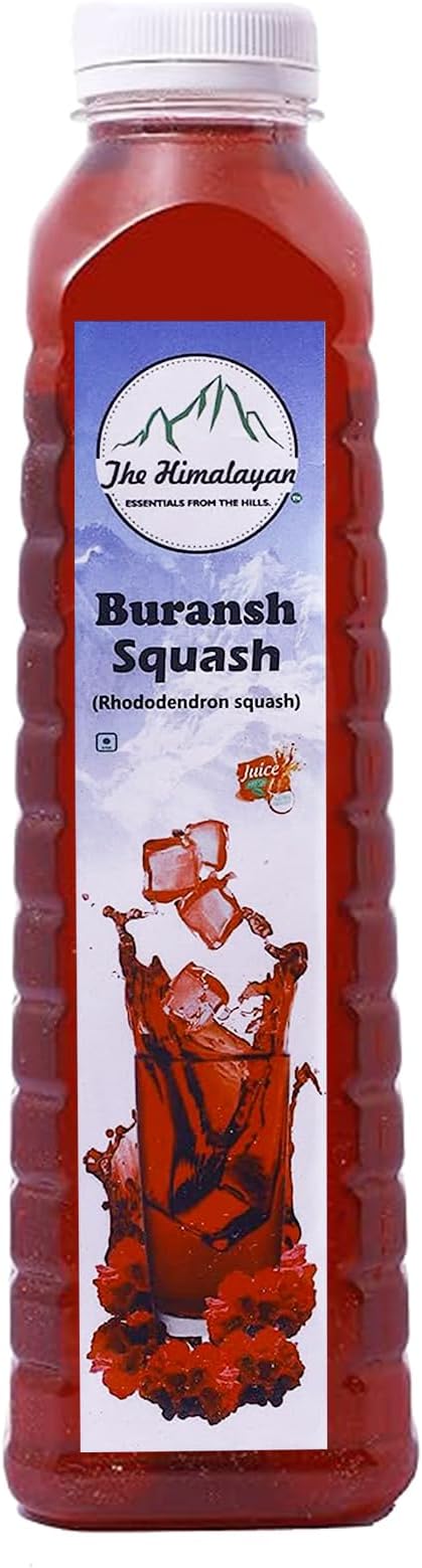 The Himalayan 100% Natural Buransh Red Flower Juice 750 ml Rich in Aroma, Antioxidants & Vitamin C with No Additives & Sugar Perfect for Hydration & Energy