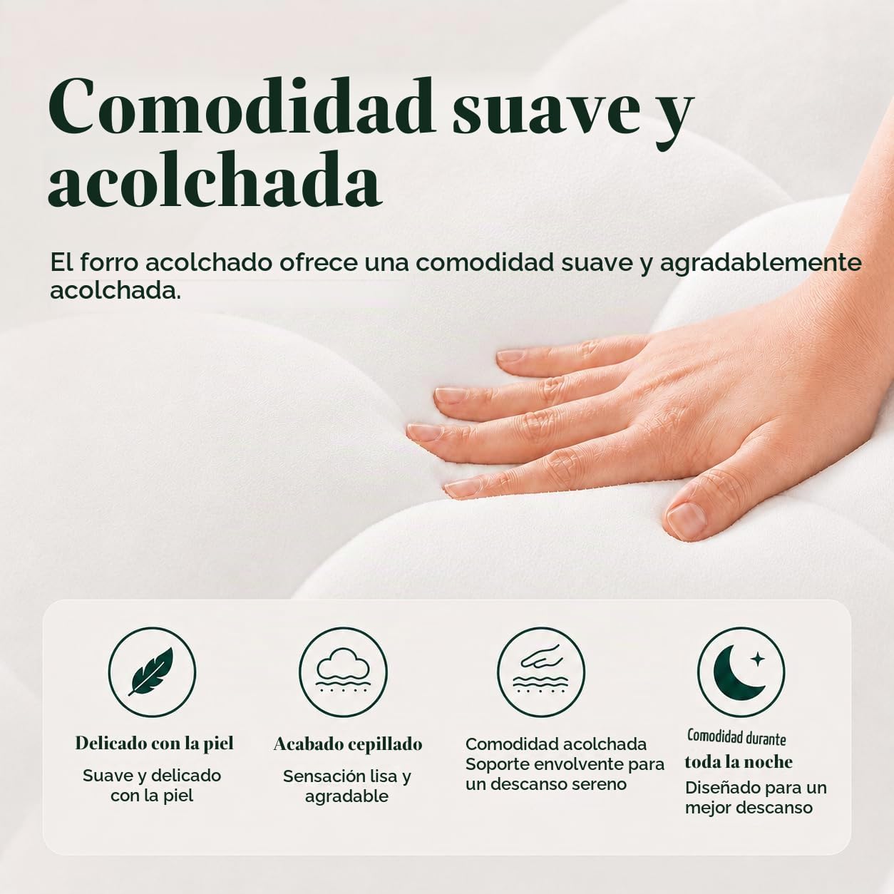 Zinus Mattress Topper, poliéster, Blanco, 190 x 80 cm