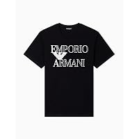 EMPORIO ARMANI Maglietta da Uomo con Scollo Rotondo, Nero