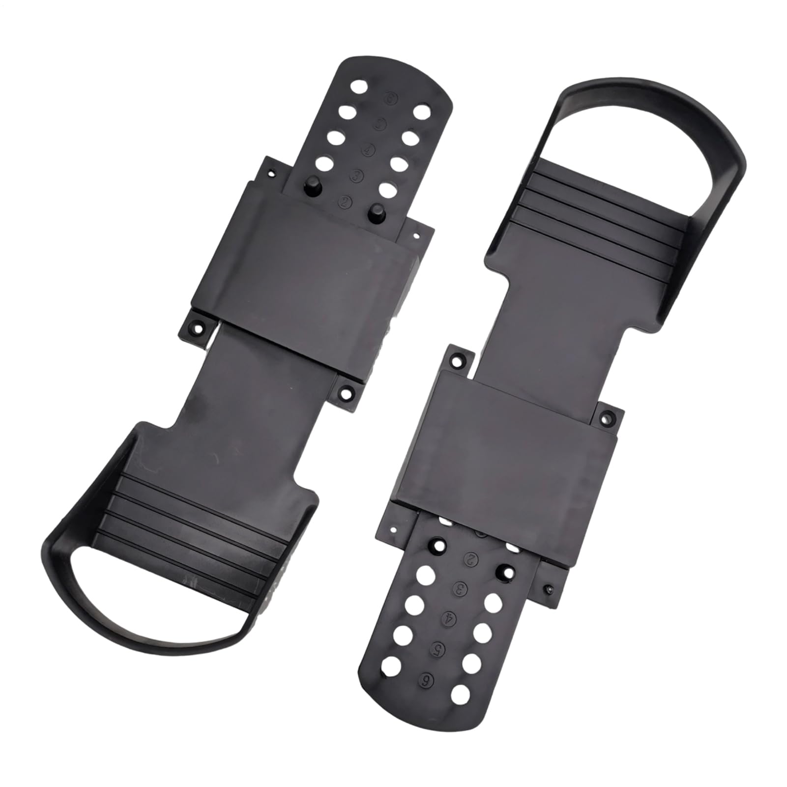 Rudergerät Pedale - 31.8 cm Fitness Pedal | ABS Trainingszubehör - Rutschfest Breite Anpassungsfähigkeit Ersatzteile Stabile Cardio Kraft Übung Home Gym Equipment Einfache Lagerung Paar
