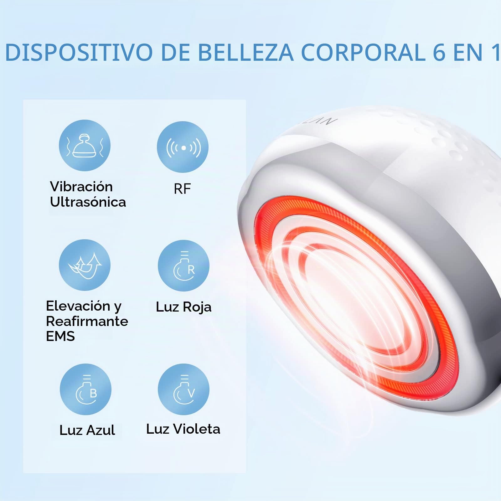 ANLAN Radiofrecuencia Corporal MáQuina, EMS Cavitacion, 5 en 1 Corporal Masajeador Reafirmante, Antiarrugas y Rejuvenecimiento Cutáneo EMS RF, Electroestimulador Muscular