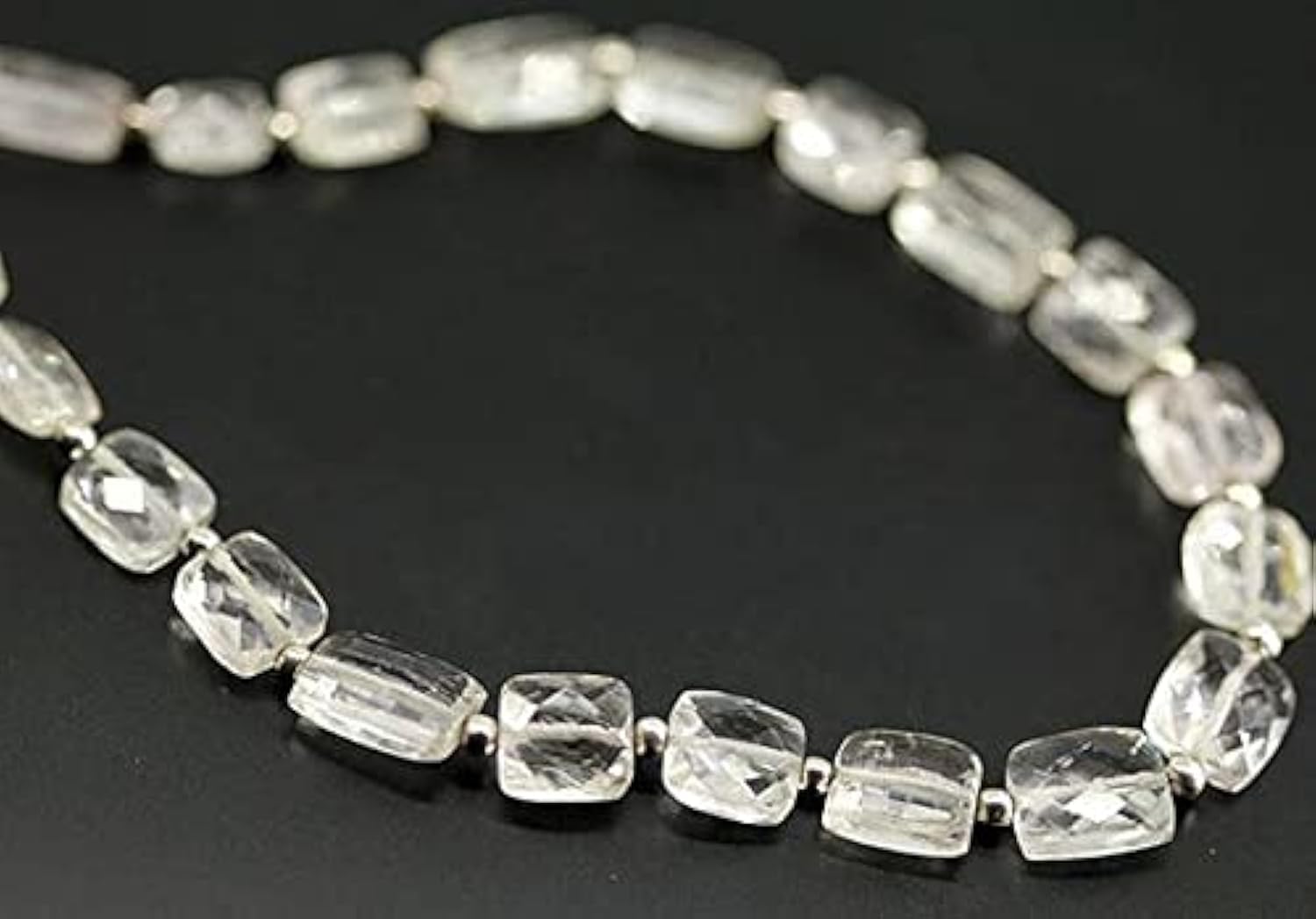 Perles de kunzite blanche rectangle chiclet LKBEADS 5mm 11mm pour création de bijoux de lithothérapie