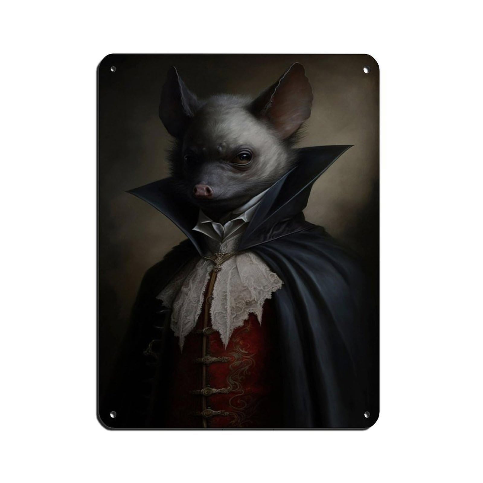 Gothic Bat Vintage Poster Tin Sign Vintage Metal Pub Club Cafe Bar Home Wall Art Decoration Poster Retro 12x16inch(30x40cm)