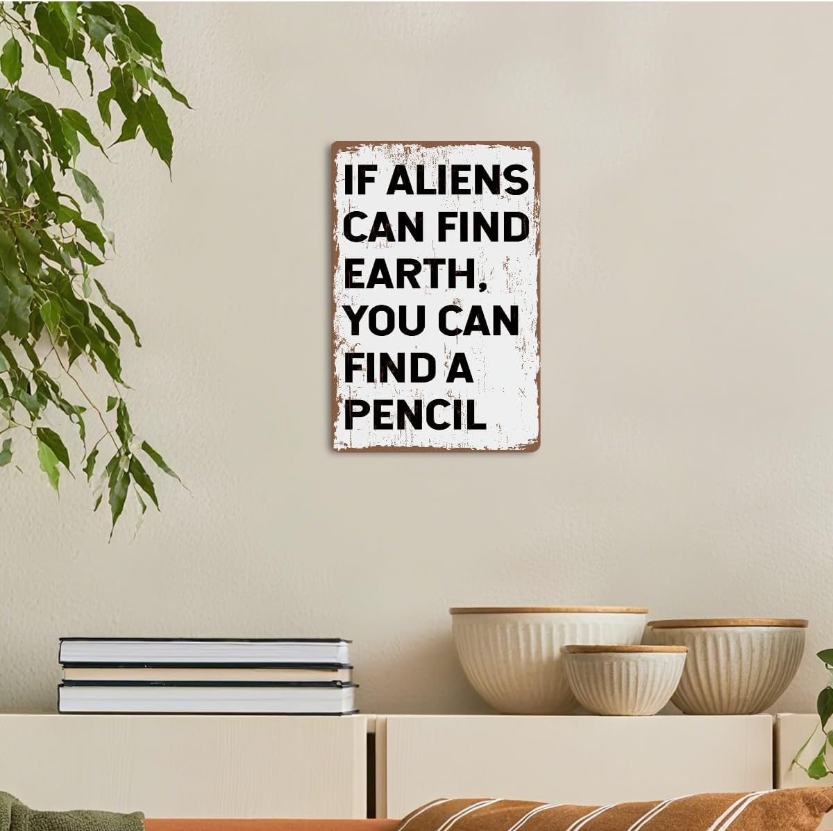 Vintage Metal Tin Signs, Funny Classroom Reminder Sign, Teacher Wall Decor, Student Humor Poster, Rustic School Office Artwork, Study Room Wall Hanging Accent, 7.9x11.8 Inches image 4