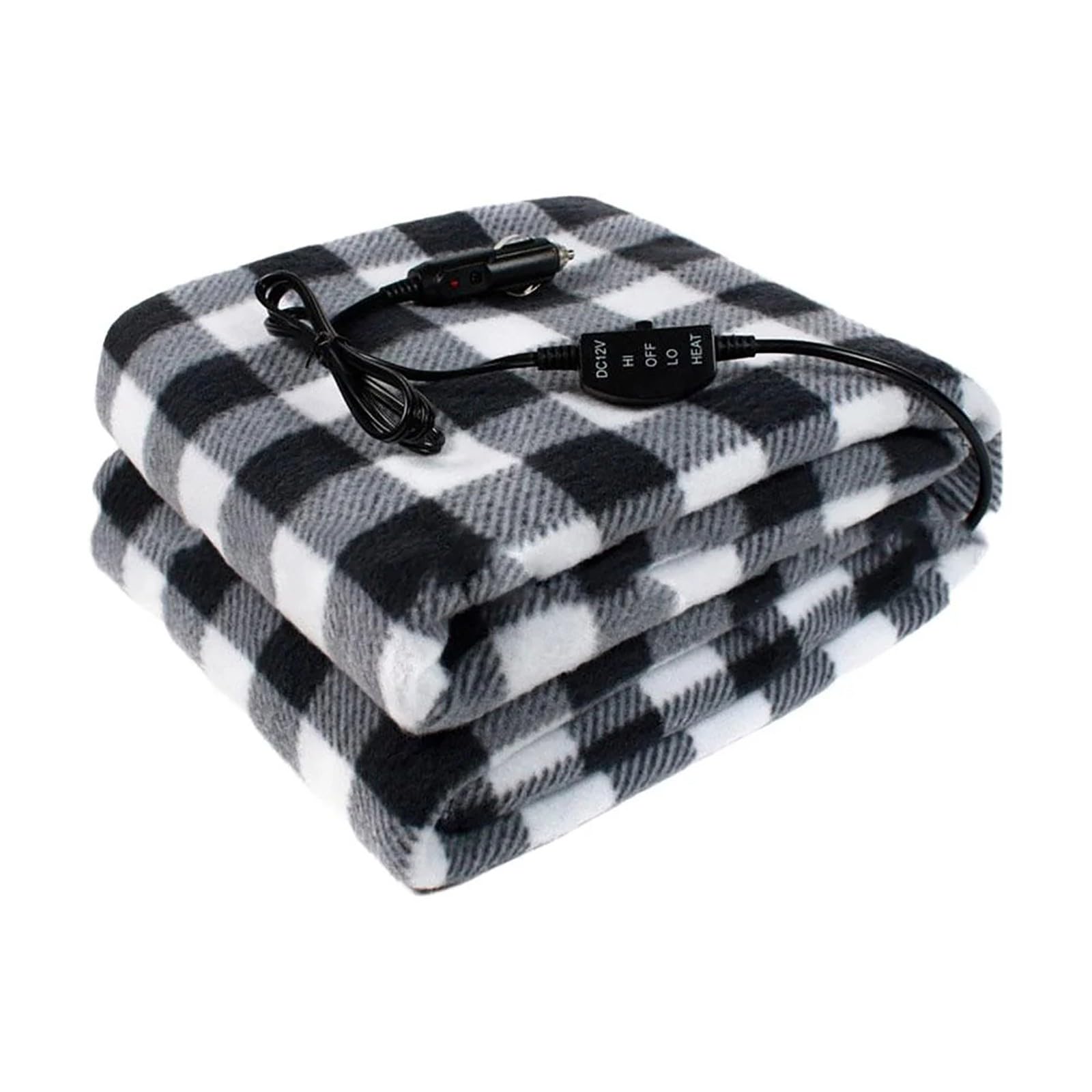 12-Volt Heated Car Blanket, 60" x 45" Electric Heated Throw Blankets, Portable Heated Thro...
