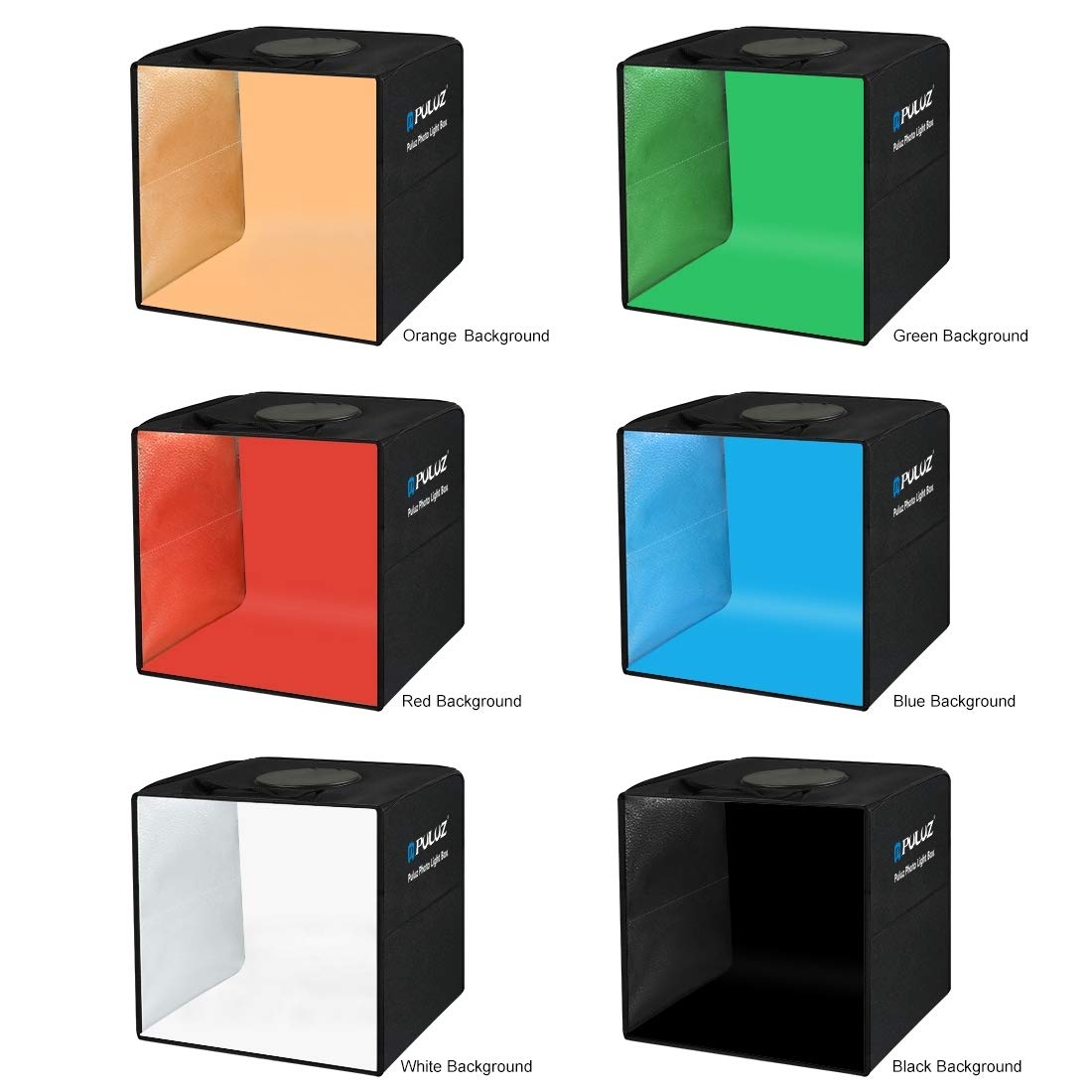 Tenda Studio fotografico 12 pollici/ 30 cm, scatola luminosa portatile PULUZ Light Box fotografico per tenda da tiro pieghevole con 112 LED dimmerabili Perline per lampada a 6 colori Fondali