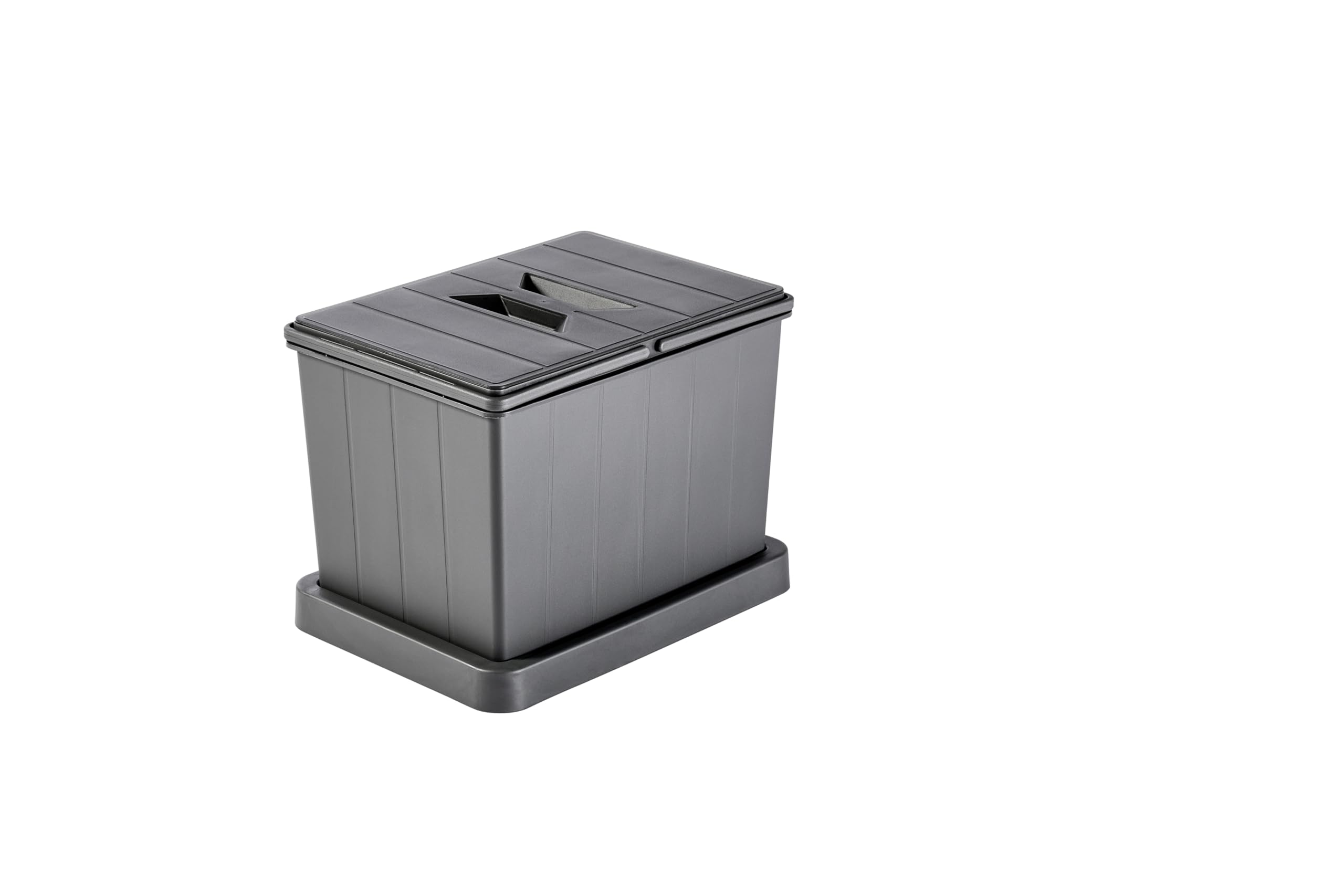 Aspira Home Müllomatic MODUL 1 | Einbau Mülleimer für Schublade, modularer Abfallsammler Küche für Unterschrank mit 1 x 16 L Kunststoffbehälter, montierbare Basis, Höhe 31 mm