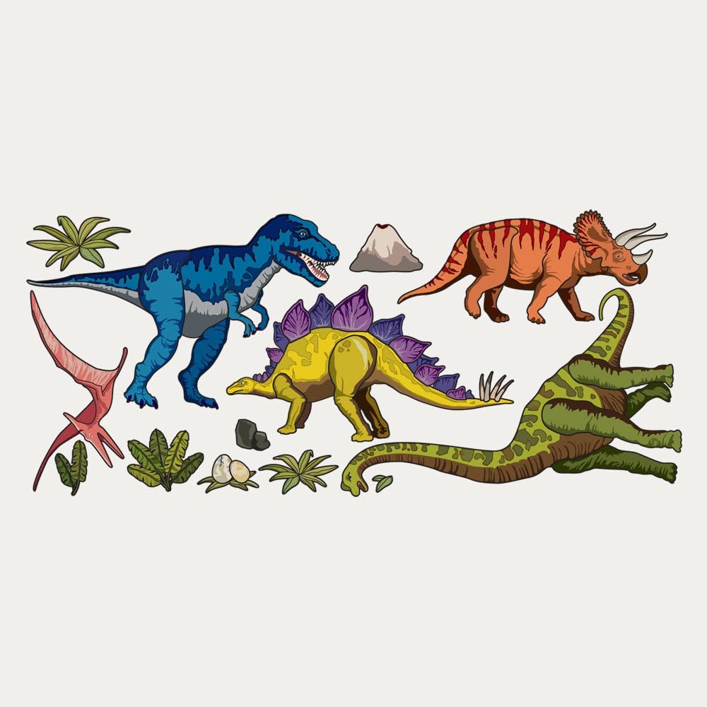 Dinosaurs Vinyl Wall Sticker - Vivid - Peel and Stick - by Simple Shapes ®