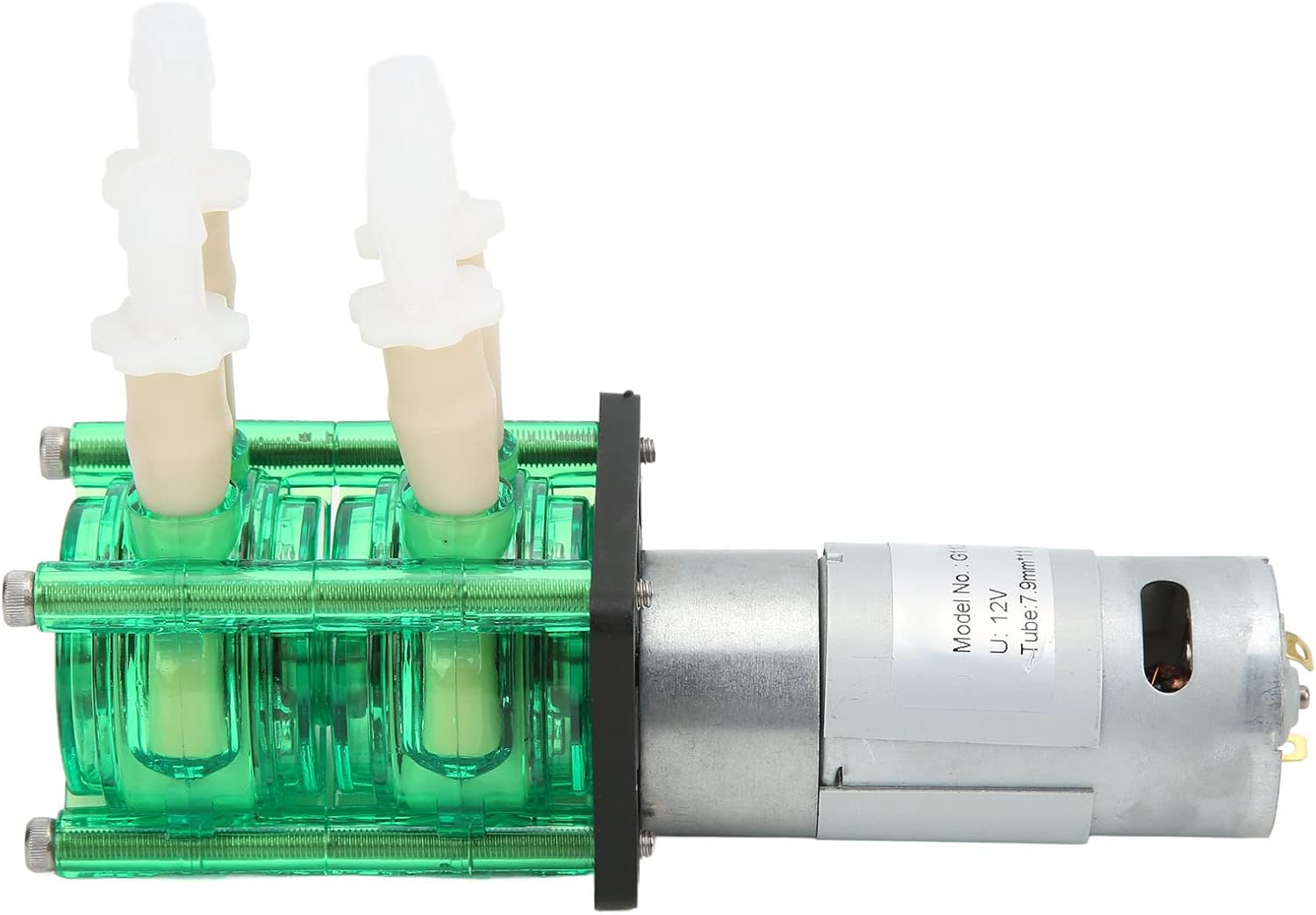 Bombas Dosificadoras Peristálticas Bomba Peristáltica de Dos Cabezales de Alto Flujo Resistente a la Corrosión Bomba Dosificadora de Líquidos con Tubo BPT para Transmisión de(CC12V 1200mA)