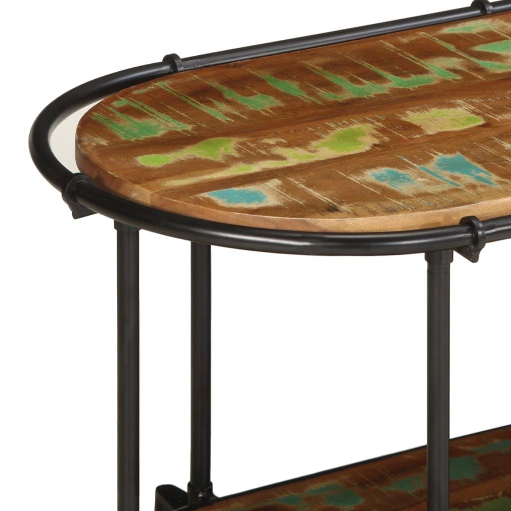 Mobile per TV, 160 x 42 x 40 cm, in legno massiccio anticato e metallo