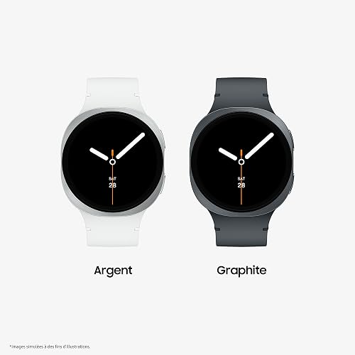 Samsung Galaxy Watch8, Montre Connectée, Coach Running, Coach Sommeil, Galaxy AI, Bluetooth, 40mm, Graphite, Chargeur Secteur Rapide 25W Inclus, Version FR - 2
