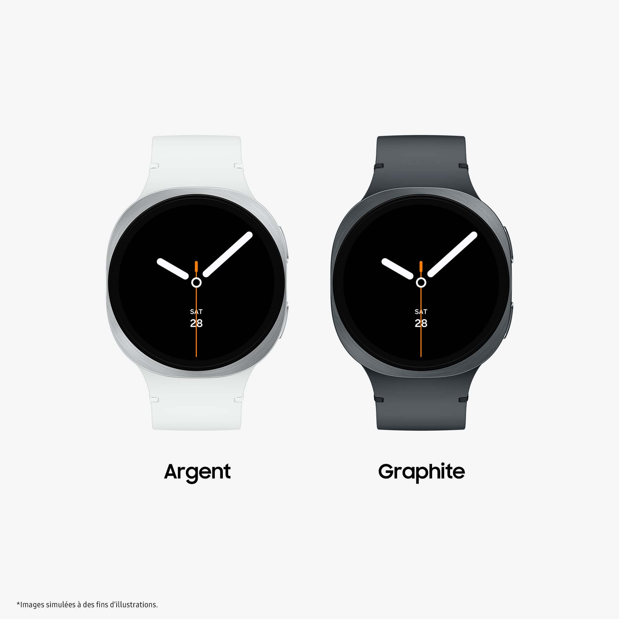 Samsung Galaxy Watch8, Montre Connectée, Coach Running, Coach Sommeil, Galaxy AI, Bluetooth, 40mm, Graphite, Chargeur Secteur Rapide 25W Inclus, Version FR