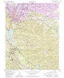 YellowMaps Los Gatos CA topo map, 1:24000 Scale, 7.5 X 7.5 Minute, Historical, 1953, Updated 1985, 26.8 x 22 in - Polypropylene