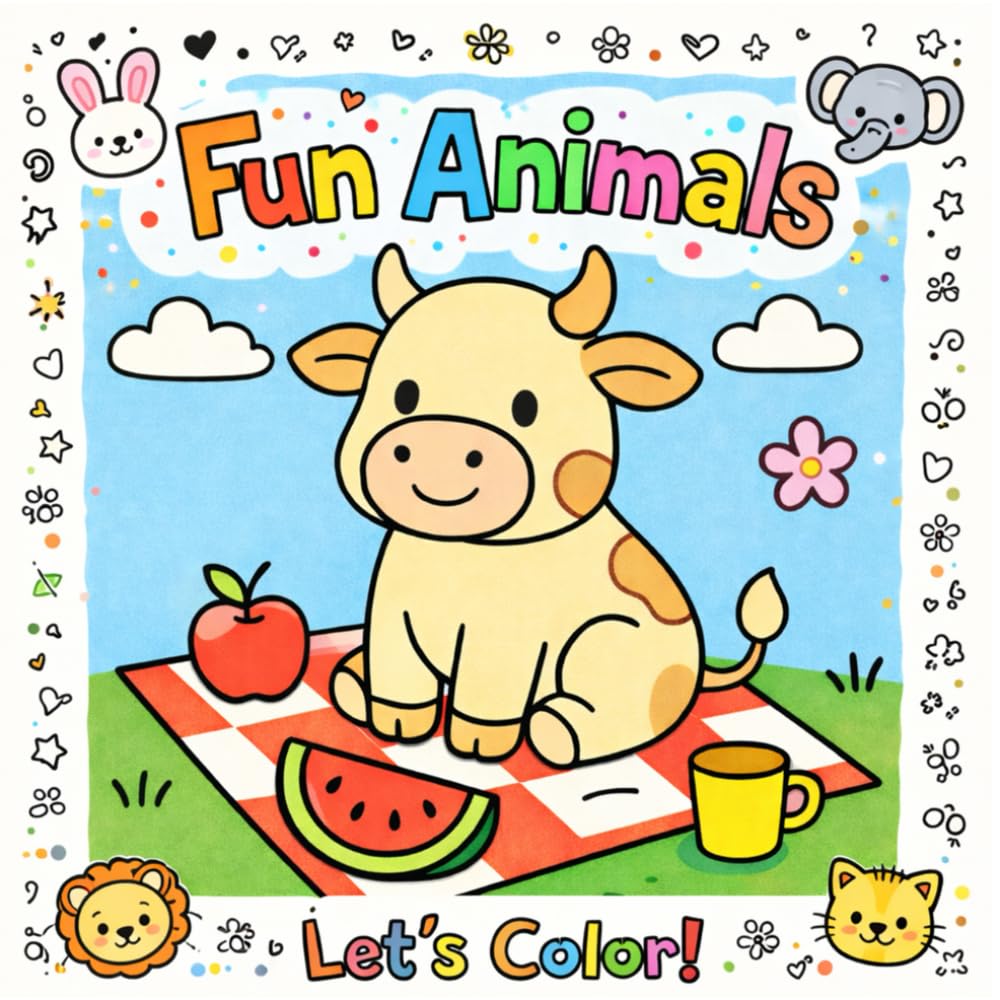 Fun Animals: 30 Fun Animal Coloring Pages for Kids