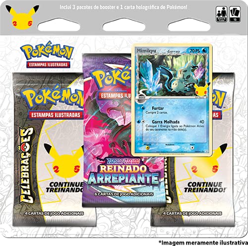 Copag Triple Pack Pokémon Celebrações Mimikyu, Estampado
