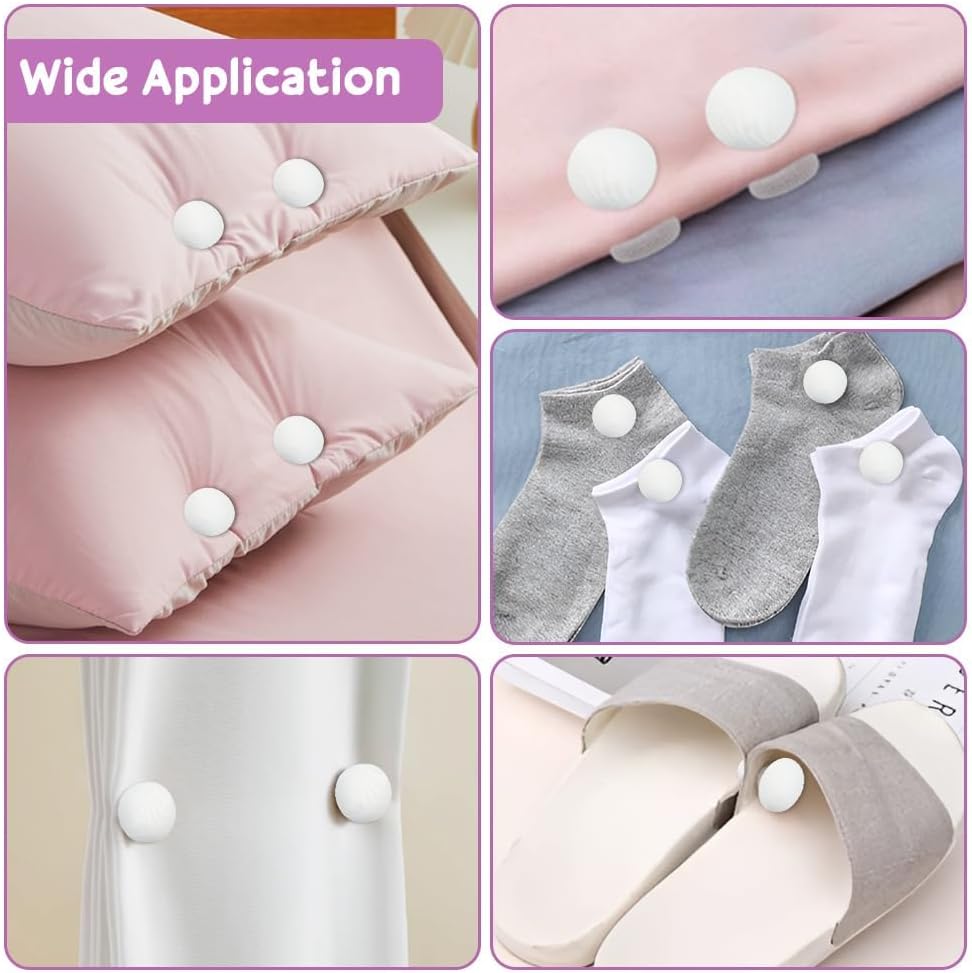 12 PCS Mushroom Duvet Clips Non-Slip Duvet Fixing Holder Quilt Cover Pins Round Comforter Clips Quilt Holder Fixator with Box for Blanket Bed Sheet, Duvet Clips to Keep Duvet in Place (White)