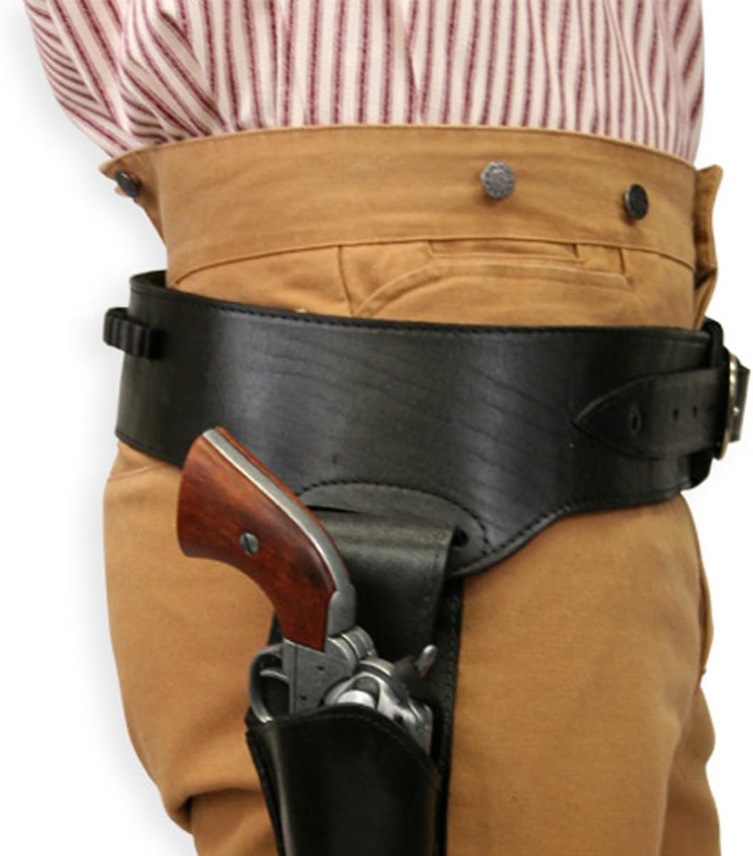 Historical Emporium .44/.45 Cal Standard Right Hand Western Gun Belt and Holster Plain Leather