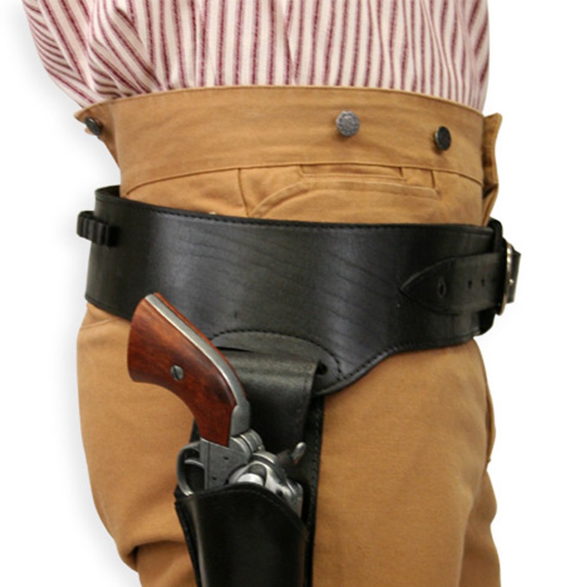 Historical Emporium .44/.45 Cal Standard Right Hand Western Gun Belt and Holster Plain Leather