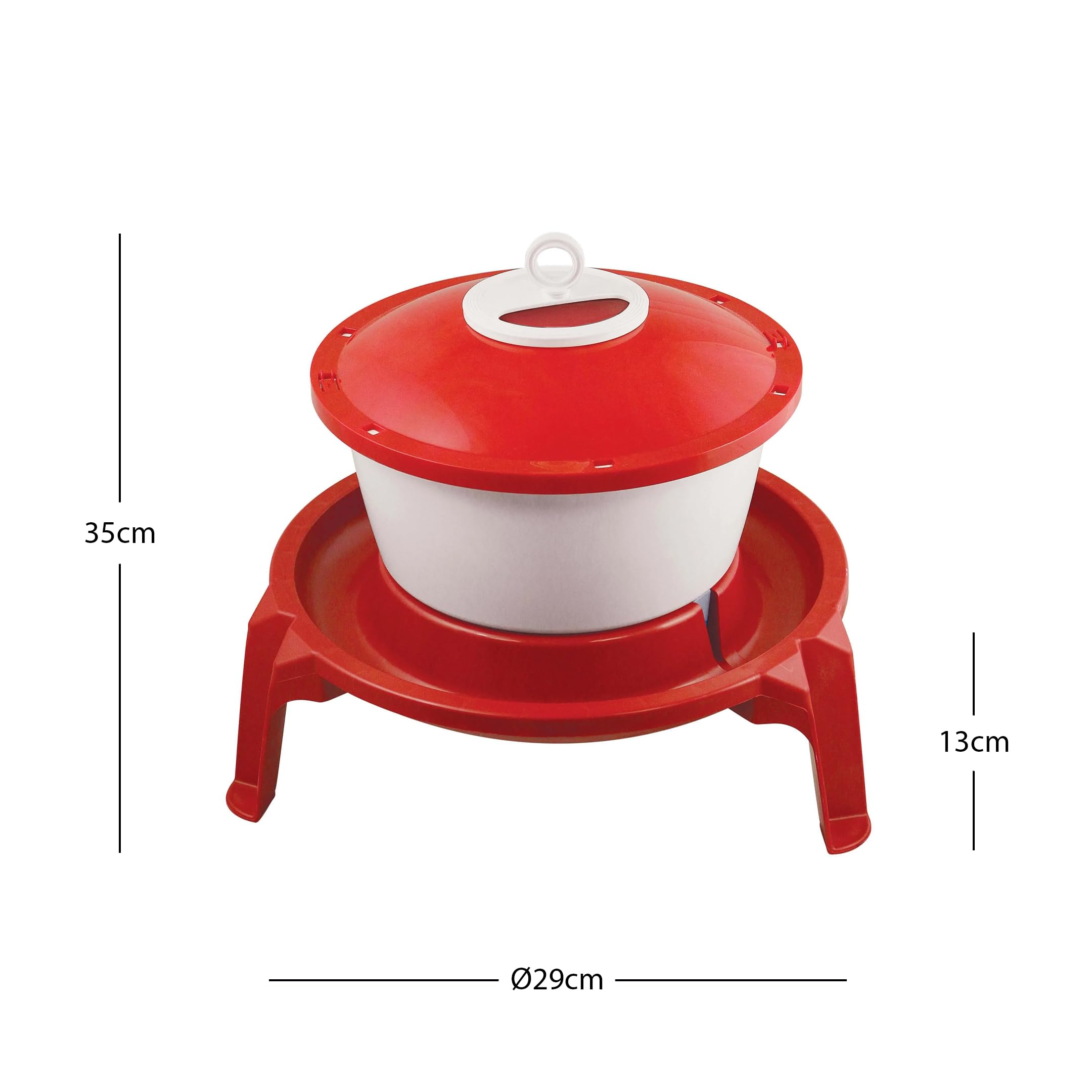 Bebedero Cubo de 6 litros para gallinas - Bebedero con Patas para Aves de Corral - Plástico Resistente