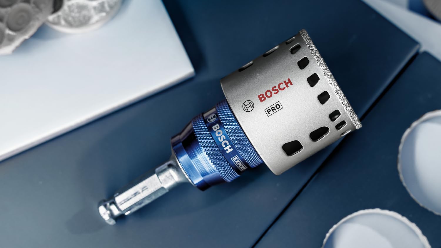 Bosch 1x Scie trépan PRO Tile Power Change Plus (pour Carreaux de Hard Ceramic, Céramique tendres, Ø 51 mm, Professional Accessoire Perceuses)