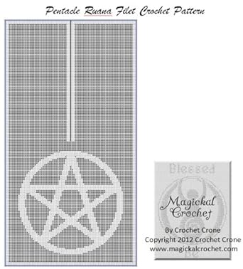 Pentacle Ruana Filet Crochet Pattern eBook : Crone, Crochet : Amazon.ca ...