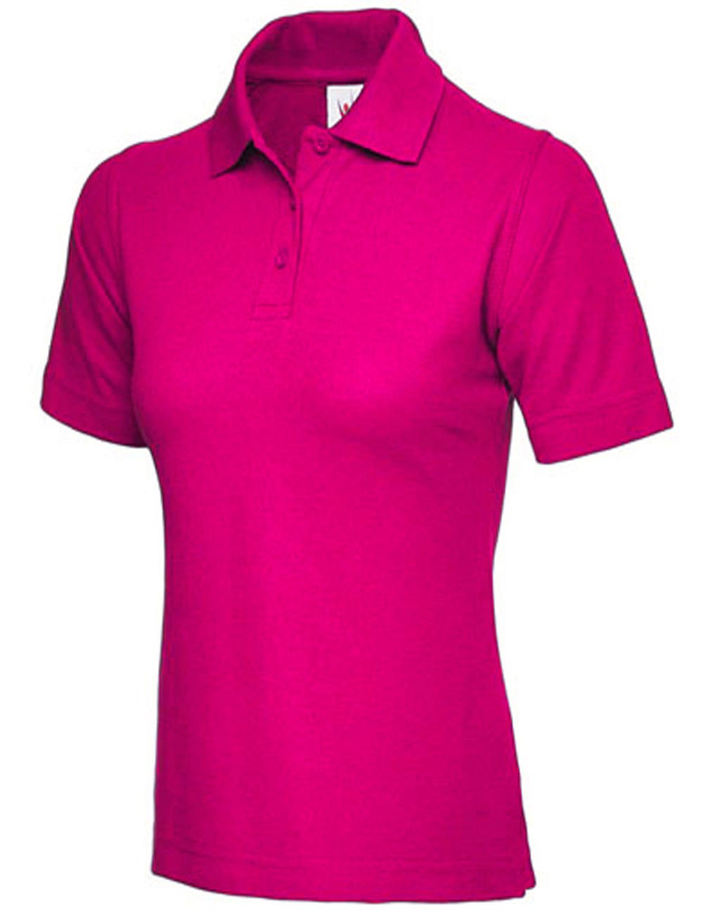Ladies Premium Pique Polo Shirt (UK 8, Hot Pink)