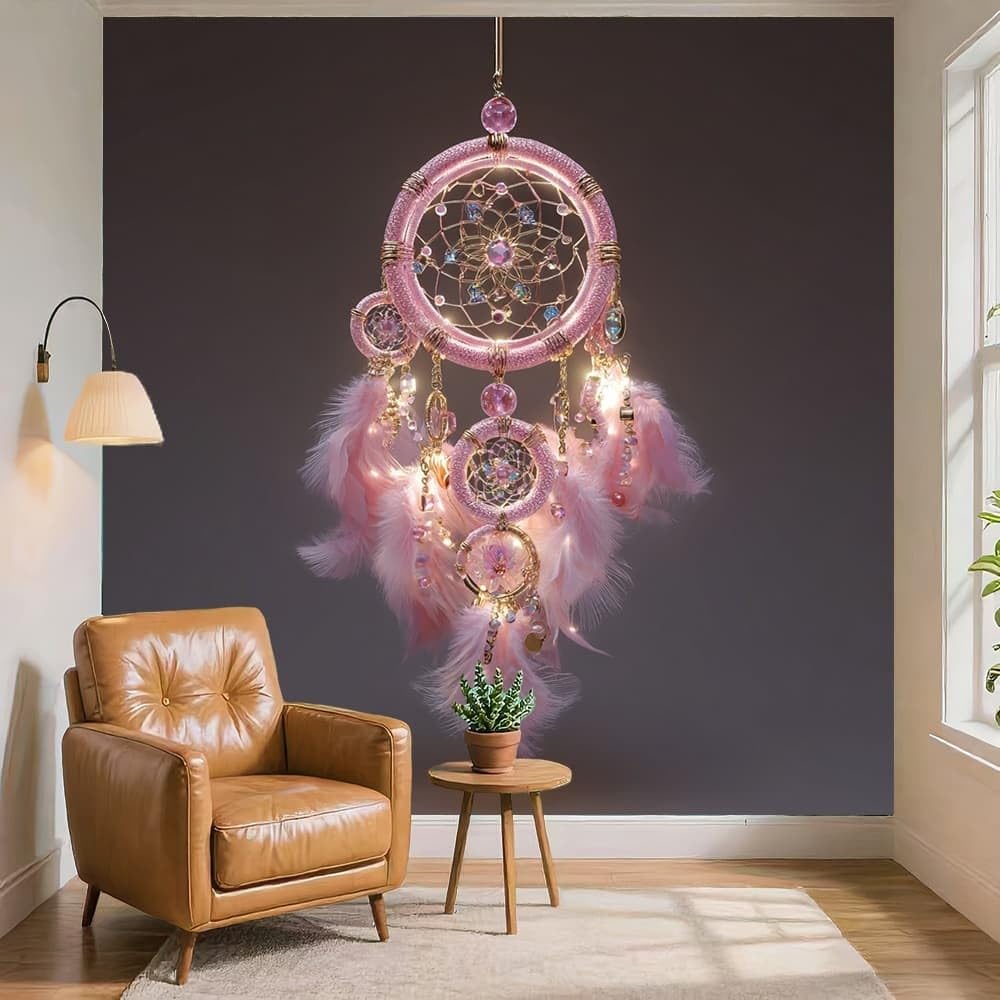 Tapeta panoramiczna 300 x 210 cm, łapacz snów, fototapeta, neutralna zapachowa i usuwalna, bezszwowe łączenie, "zrób to sam", obraz ścienny, szara, do salonu, wynajmowanego mieszkania, wodoszczelna