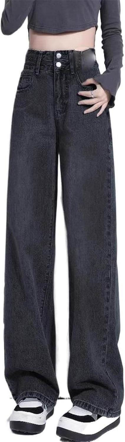 Ladies' Wide-Leg High-Waisted Loose Straight-Leg Pants for Spring