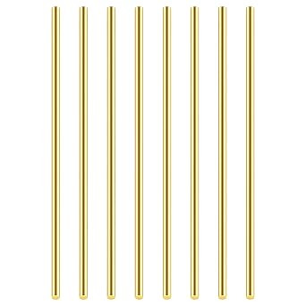 DYWISHKEY 8 Pieces 12 inches 5/32 inch/4.0mm Brass Rods, Brass Round Stock Lathe Bar Stock for DIY Craft Making, Handle Pin, Brass Rod 5/32 inch in Diameter, 12 inches in Length