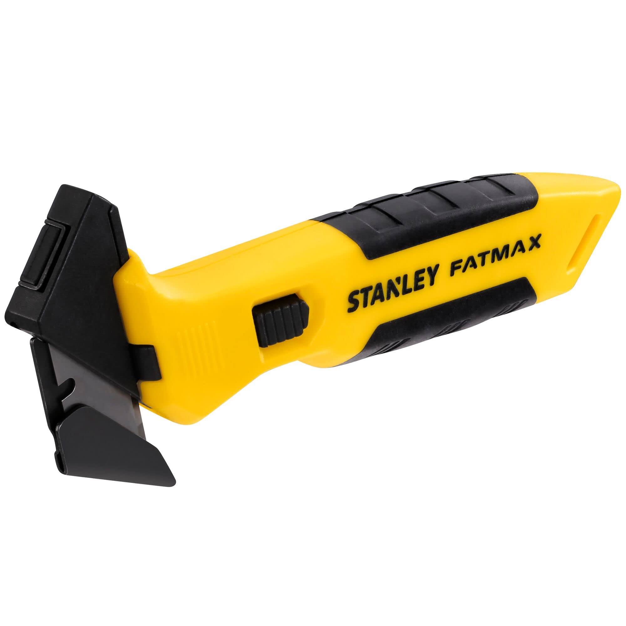 Stanley FatMax FMHT10373-0 - Cortador de papel de aluminio (hoja intercambiable, mango de goma, separador de cinta de metal, con ojal de sujeción, 1 unidad)