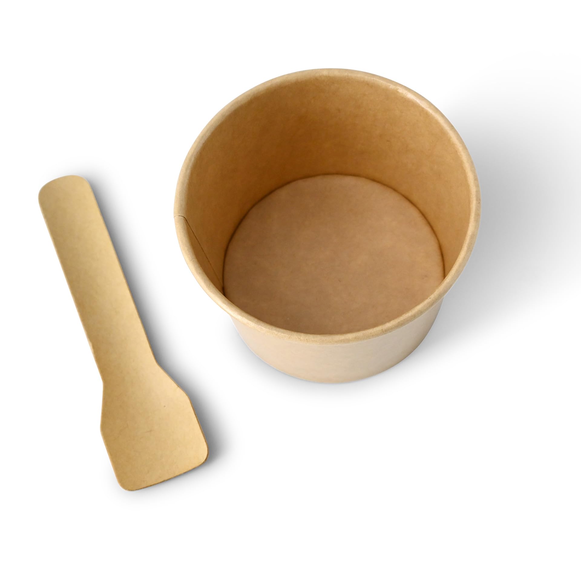 BIOZOYG 1000 piezas Cuencos para helado de cartón 75 ml marrón - vasos desechables sin plástico y reciclable - cuenco de postre para llevar