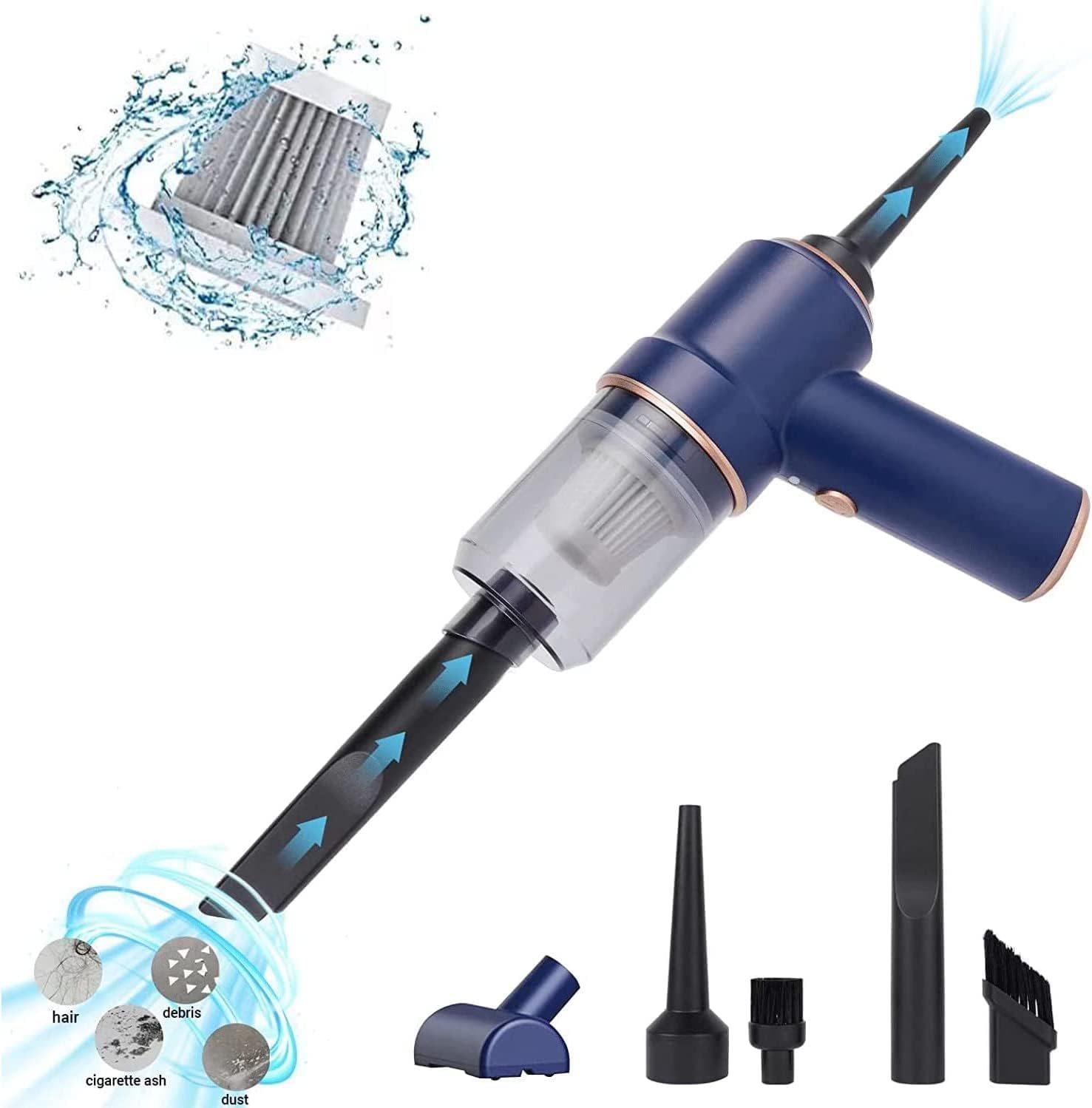 【Upgrade 2 in1】 Cordless Vacuum Cleaner & Air Duster, Handheld Vacuum