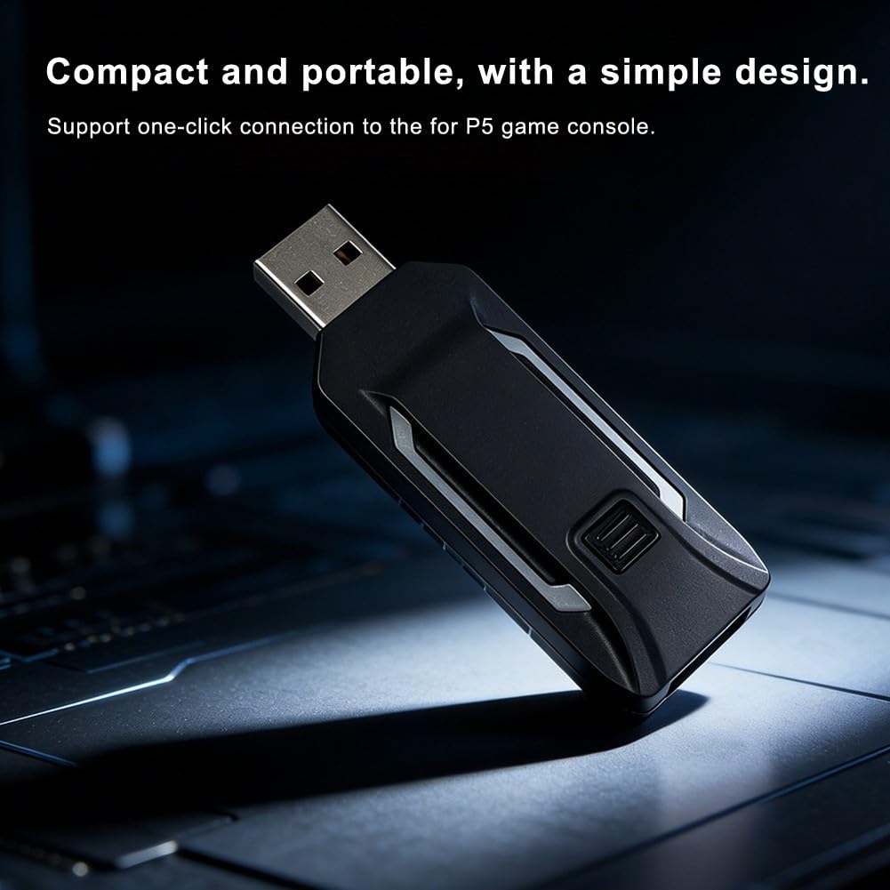 Ricevitore volante da corsa, N7 per PS5 Connessione One-Click Modelli PXN Quick Match Accessorio da gioco Adattatore wireless Controller sterzo compatibile