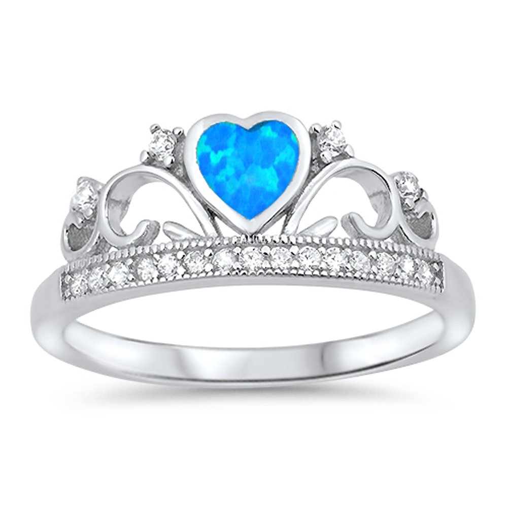 Choose Your Color Sterling Silver Tiara Ring