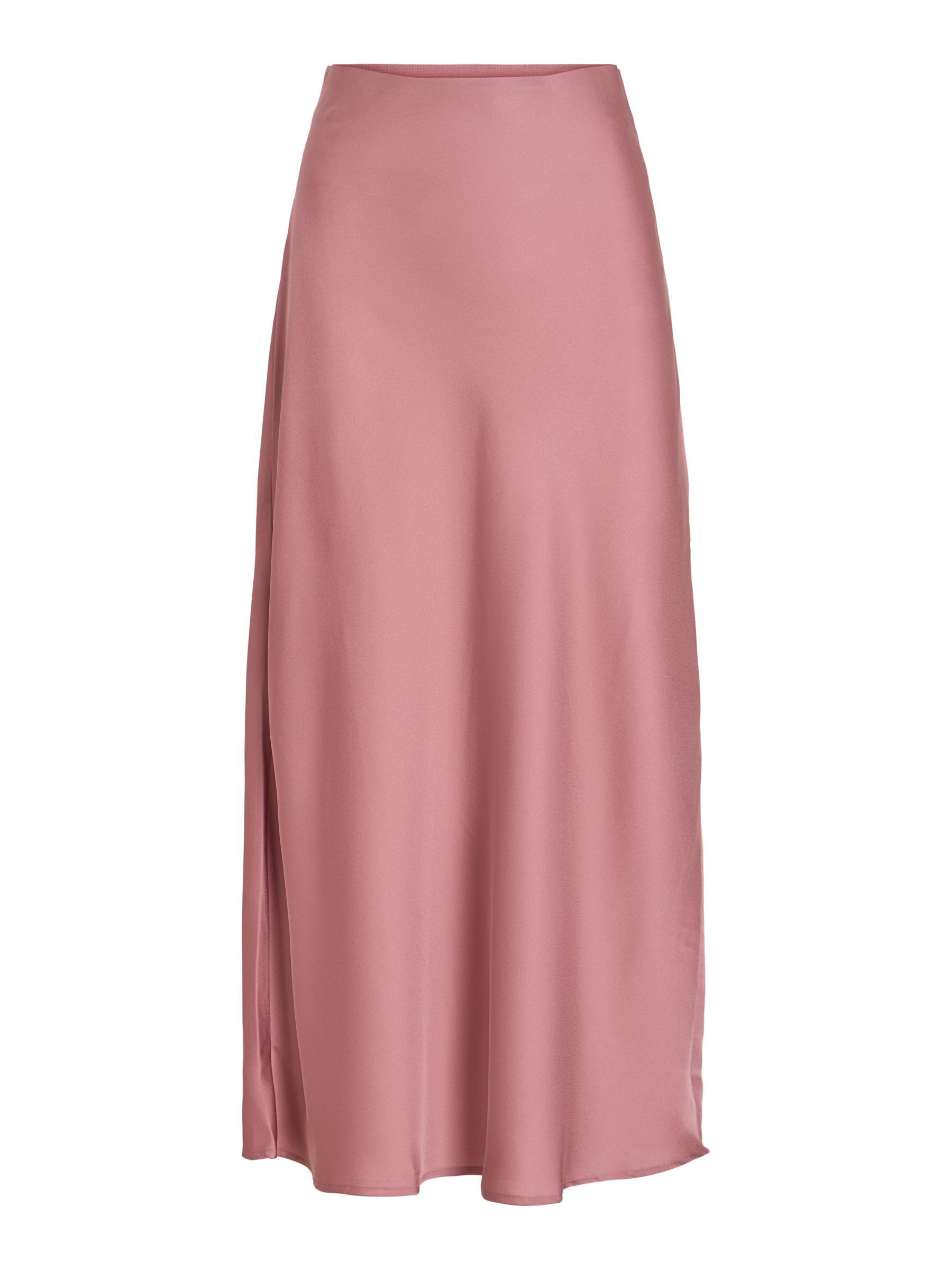 Vila Female Damen High Waist Midirock, eleganter Rock in Midi-Länge VIELLETTE High Waist