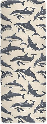Dolphins Yoga Mat Non Slip Thick Kids Eco Friendly Rubber Workout Foldable Yoga Mat Women Exercise