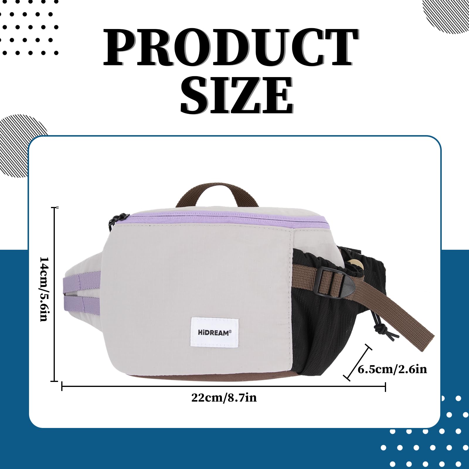 Pochette à friandises 2 en 1 pour chien et sac à bandoulière pour animal domestique, sac banane étanche pour dressage de chiot pour promener les chiens (gris)