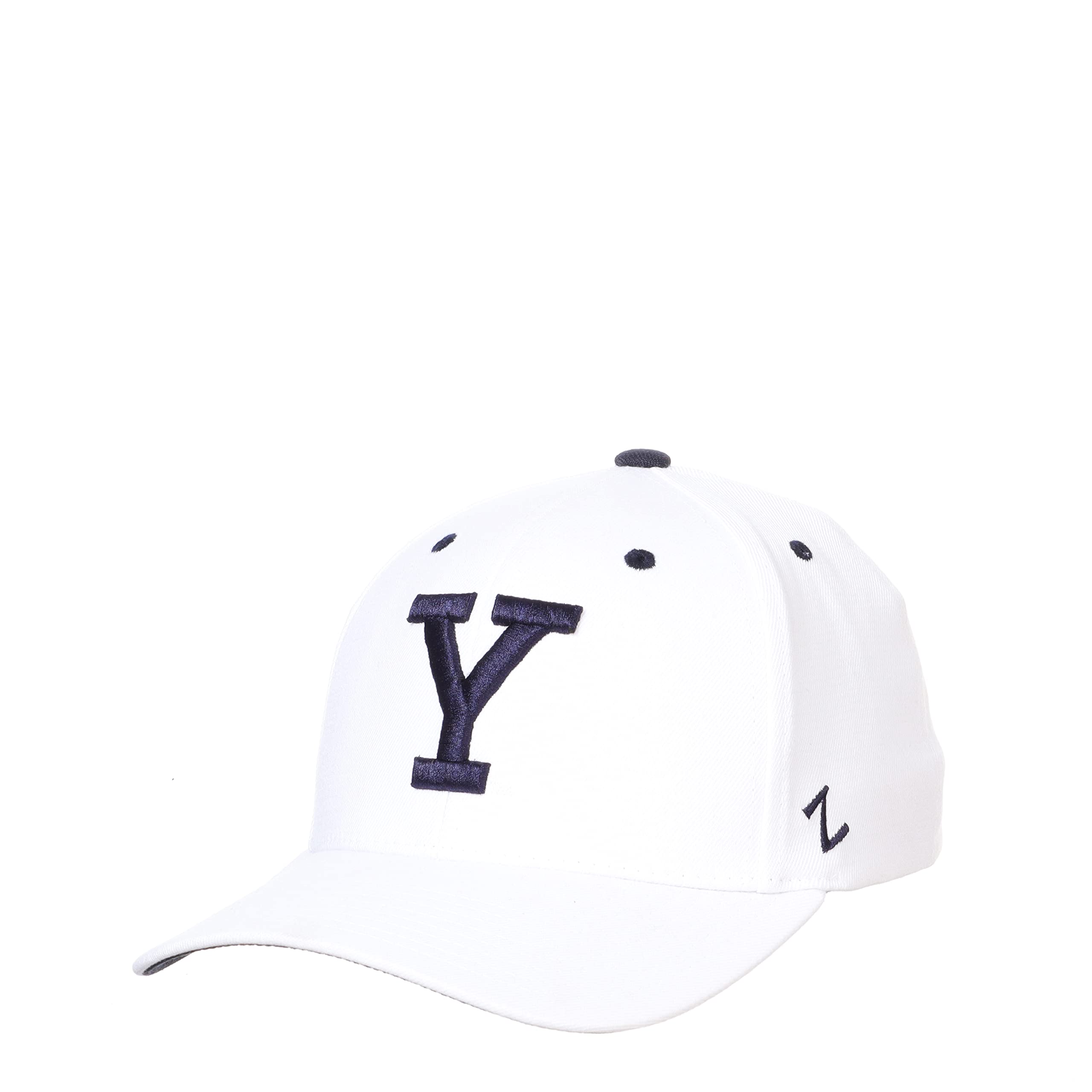 ZHATS NCAA Mens NCAA Officially Licensed Stretch Fit Hat Zh White