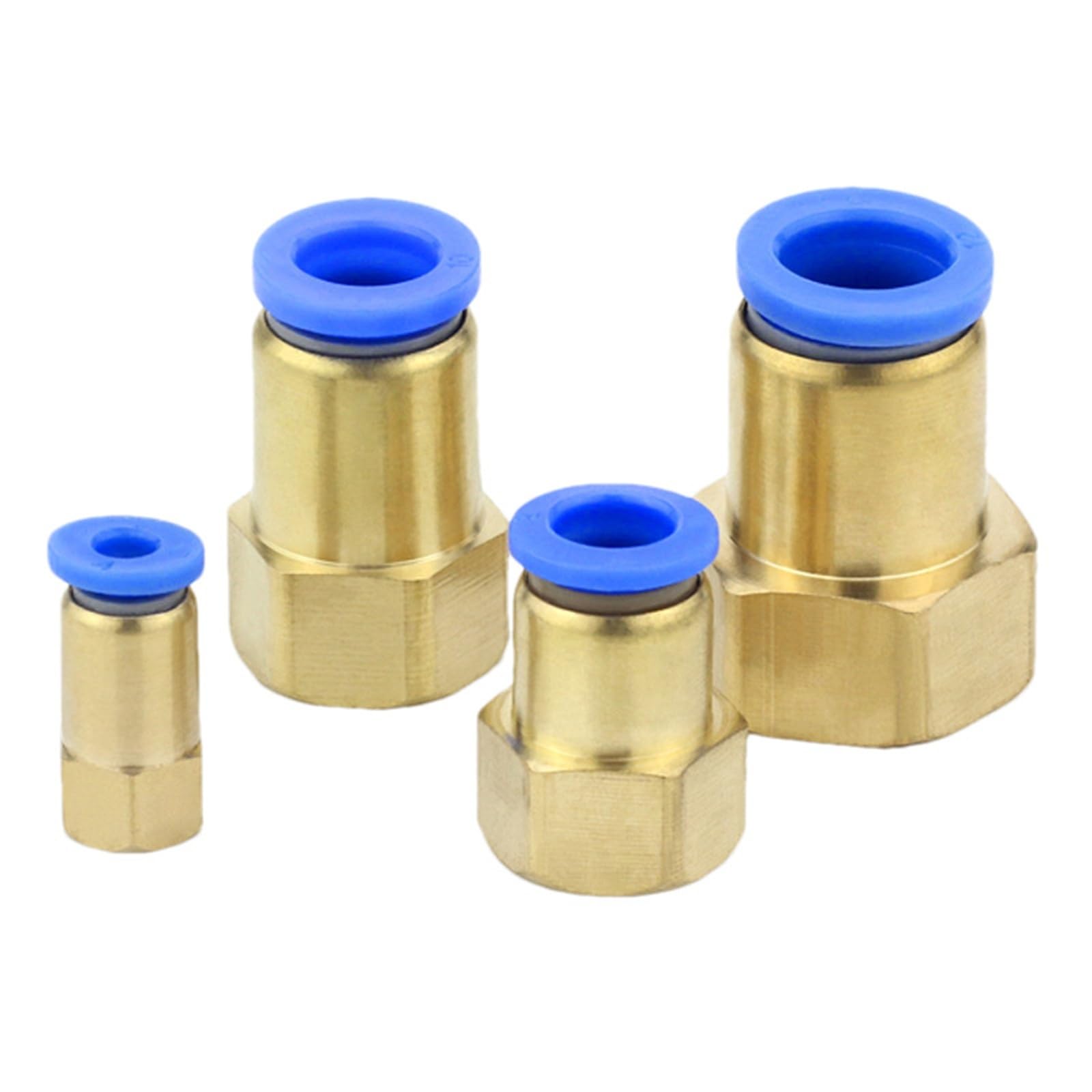 PCF-Type OD 4MM 6MM 8MM 10MM 12MM Thread 1/8'' 1/4'' 3/8'' 1/2'' Pneumatic Connectors Female Straight Fittings 1Pcs(PCF4-M5)