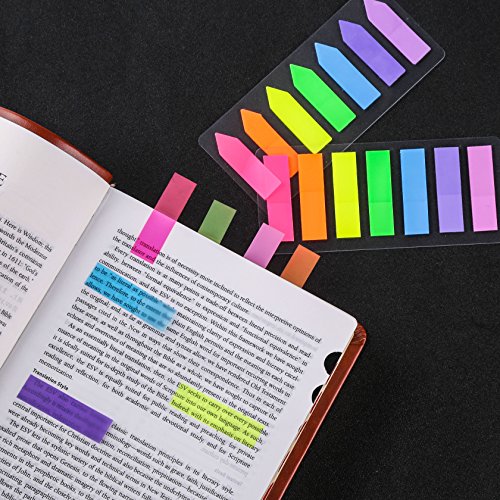Lysas 4 Sets Neon Page Markers Colored Index Tabs, Fluorescent Sticky Note For Page Marker, 560Pcs #TOP1