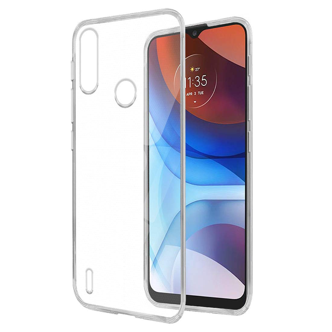 Amazon Brand - Solimo Mobile Cover for Motorola Moto E7 Power (Soft & Shockproof Back Case with inbuilt Cushioned Edges), Transparent (B098PFFQT2) Amazon Price History, Amazon Price Tracker