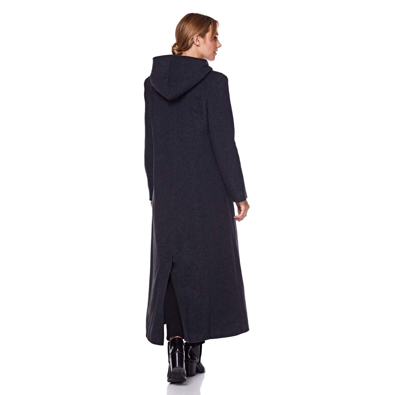 De La Creme - Black Single Breasted Hood Wool Winter Wi | B2B