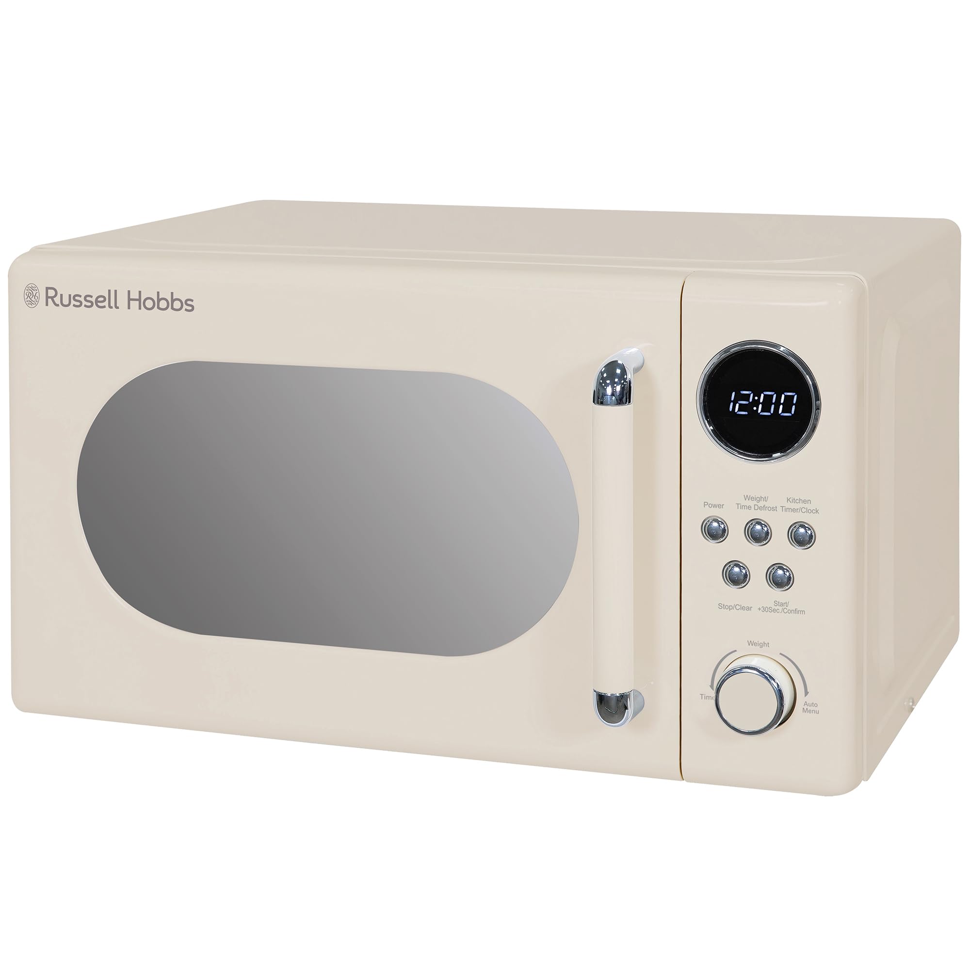 Russell Hobbs RHM2044C Retro 20 Litre Cream Digital Microwave, 800W, Mirror Finish, 8 Auto Cook Settings, 5 Power Levels — view 10