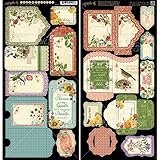 Graphic 45 Time to Flourish Tags and Pockets for Scrapbooking