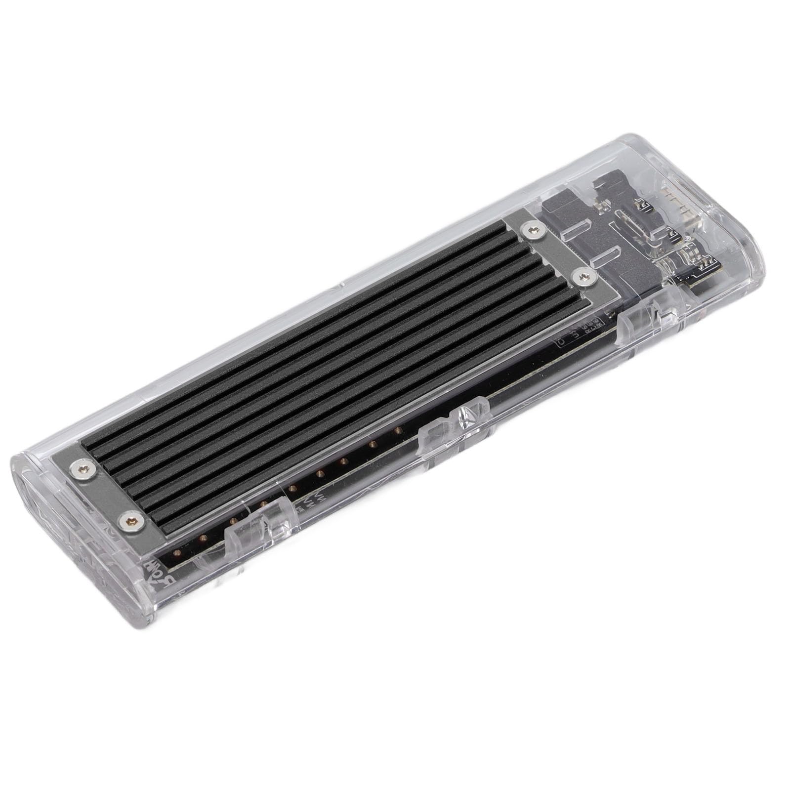 Vikye Adattatore per Disco Rigido Esterno Trasparente, Convertitore USB 3.1 Gen2, 10 Gbps, velocità di Trasmissione Reale di 10 Gbps per Giochi su Larga Scala (BLACK)