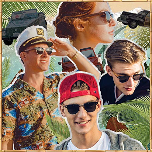 WOODIES Polarized Walnut Wood Sunglasses for Men and Women | Black Polarized Lenses and Real Wooden Frame | 100% UVA/UVB Ray Protection