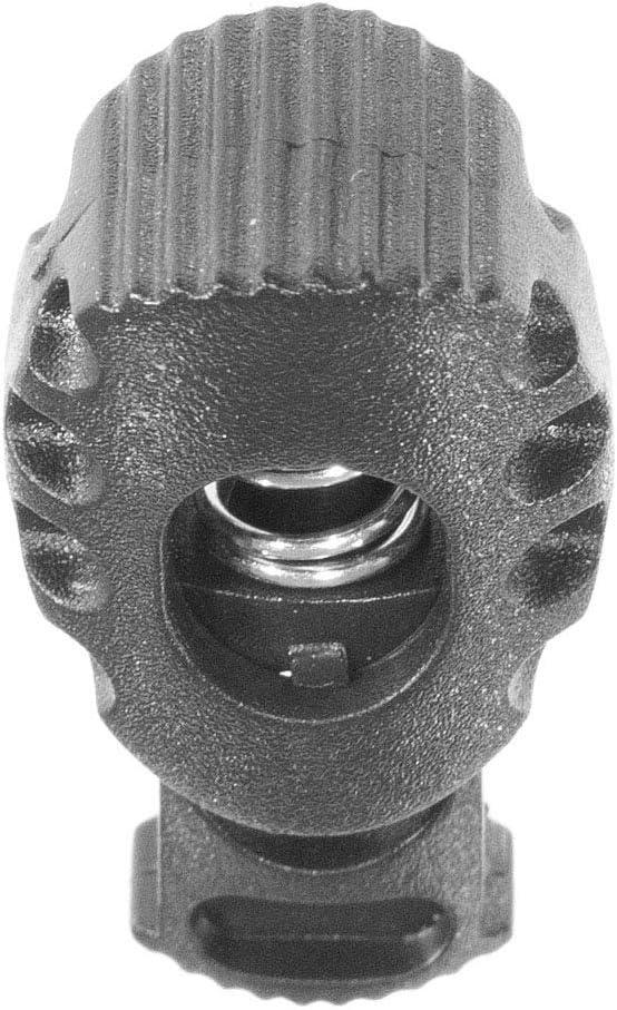 Paracord Planet Black Plastic Turtle Spring Cord Lock (29mm x 16mm) for 1/8 Inch Cord - 100 Pack