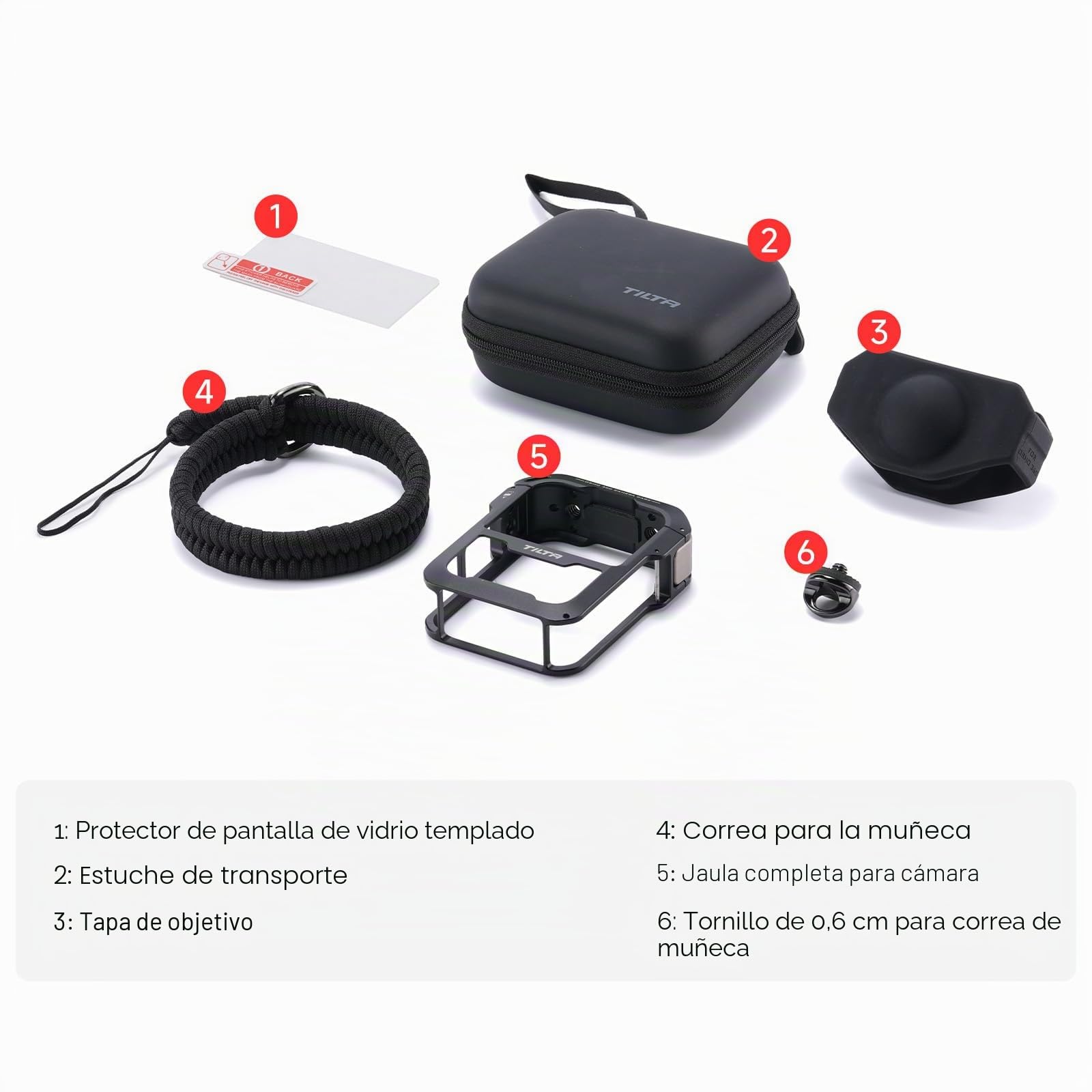 Tilta Jaula para dji Osmo 360, Jaula Completa para Cámara Compatible con dji Osmo 360 - Negro TA-T89-FCC-B