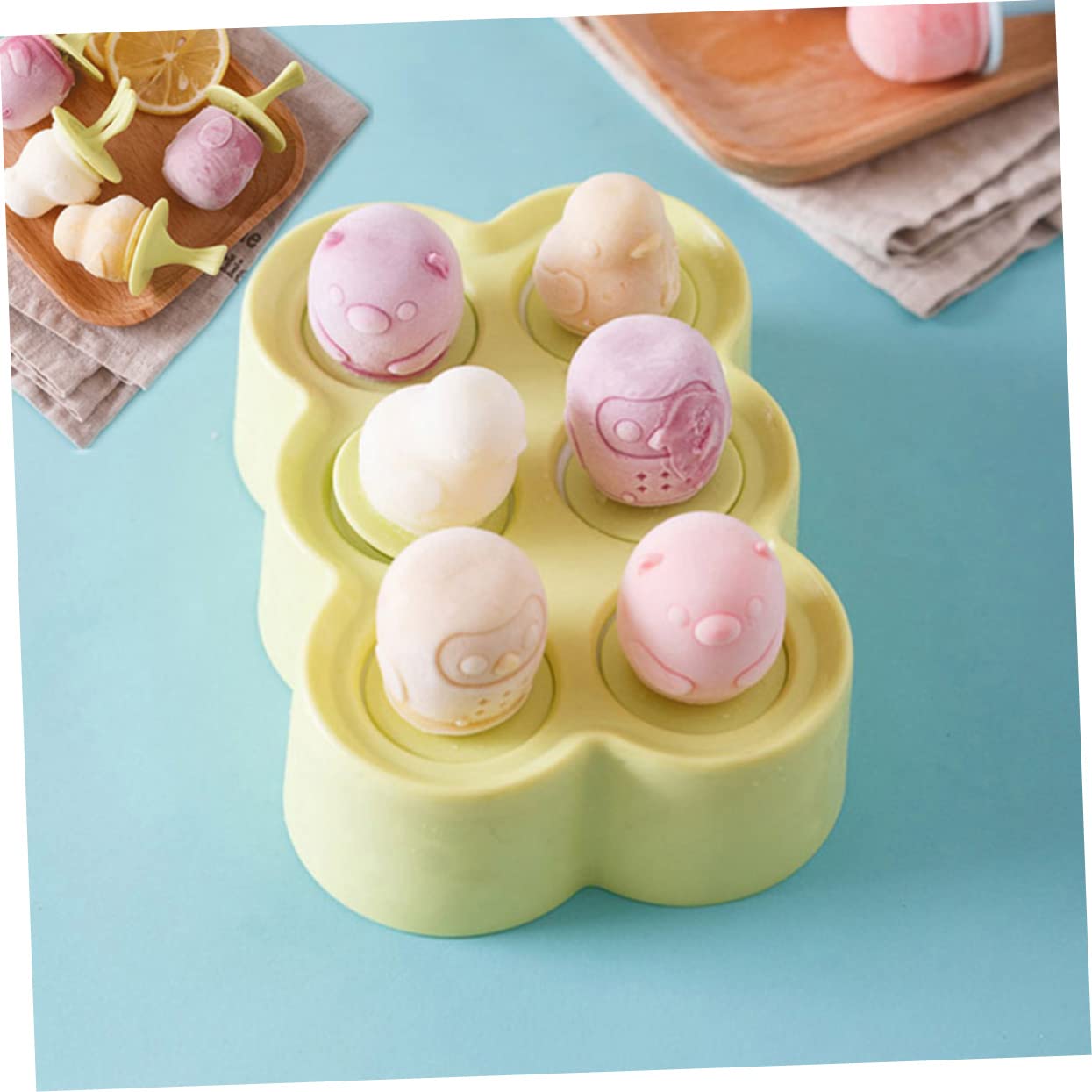 Sets de Moules à Glace en Silicone Réutilisables et Faciles à Nettoyer Lot de 4 Forme Animaux pour Préparation DIY la Maison